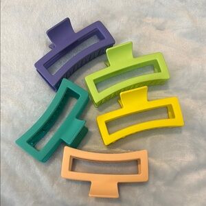 Colorful Hair Claw Clips Set XL Jumbo